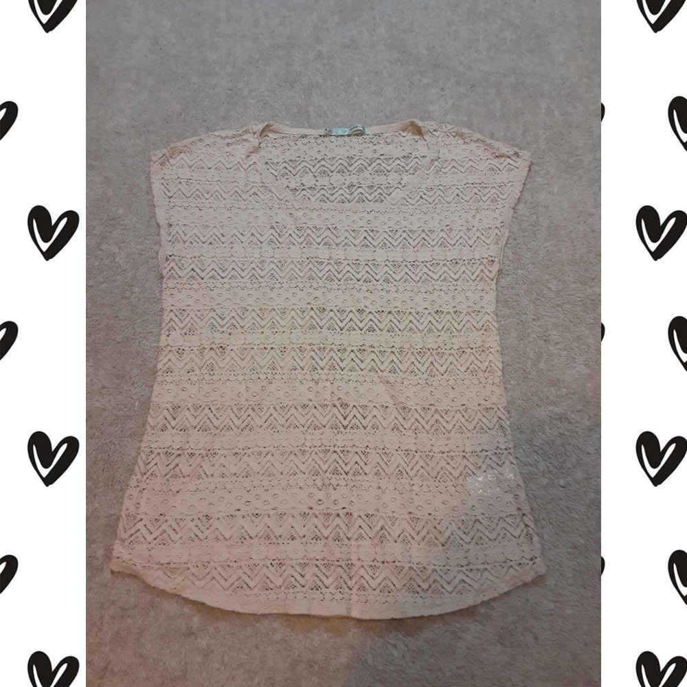 Lacy Short Sleeved Maurices Top EUC M